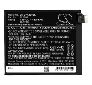 Cameron Sino Li-Polymer akku (3.85V/4200mAh, Oneplus BLP761 kompatibilis) FEKETE OnePlus 8 5G (CS-OPA800SL)