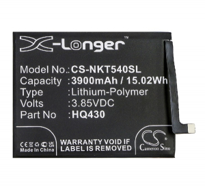 Cameron Sino Li-Polymer akku (3.85V/3900mAh, Nokia HQ430 kompatibilis) FEKETE Nokia 5.4 (CS-NKT540SL)