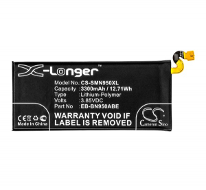 Cameron Sino Li-Polymer akku (3.85V/3300mAh, Samsung EB-BN950ABA kompatibilis) FEKETE Samsung Galaxy Note 8 (SM-N950F) (CS-SMN950XL)