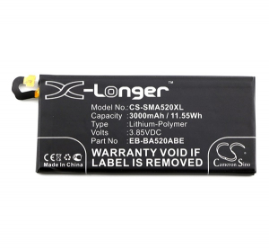 Cameron Sino Li-Polymer akku (3.85V/3000mAh, Samsung EB-BA520ABE kompatibilis) FEKETE Samsung Galaxy A5 (2017) SM-A520F (CS-SMA520XL)
