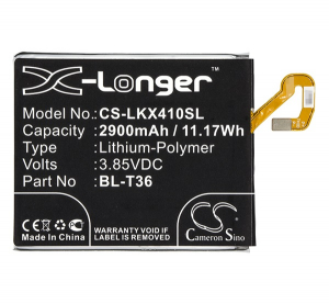 Cameron Sino Li-Polymer akku (3.85V/2900mAh, LG BL-T36 kompatibilis) FEKETE LG K11 K425 (K10 2018) (CS-LKX410SL)