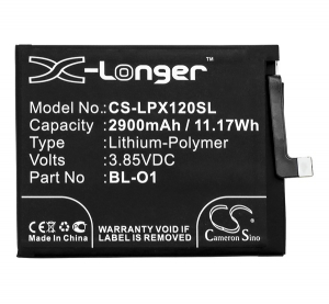Cameron Sino Li-Polymer akku (3.85V/2900mAh, LG BL-O1 kompatibilis) FEKETE LG K20 2019 (LMX120) (CS-LPX120SL)