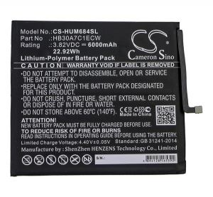 Cameron Sino Li-Polymer akku (3.82V/6000mAh, Huawei HB30A7C1ECW kompatibilis) FEKETE Huawei MediaPad M6 8.4 WIFI / MediaPad M6 8.4 LTE "Gigapack csoma