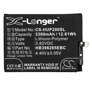 Cameron Sino Li-Polymer akku (3.82V/3300mAh, Huawei HB396285EBC kompatibilis) FEKETE Honor 10 / Huawei P20 (CS-HUP200SL)