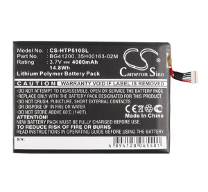 Cameron Sino Li-Polymer akku (3.7V/4000mAh, HTC 35H00163-00M kompatibilis) FEKETE HTC Flyer (P510e) (CS-HTP510SL)