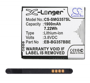 Cameron Sino Li-Ion akku (3.8V/1900mAh, Samsung BG357BBU kompatibilis) FEKETE Samsung Galaxy Ace 4 LTE (SM-G357FZ) (CS-SMG357SL)