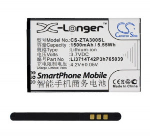 Cameron Sino Li-Ion akku (3.7V/1500mAh, ZTE Li3714T42P3h765039 kompatibilis) FEKETE (CS-ZTA300SL)