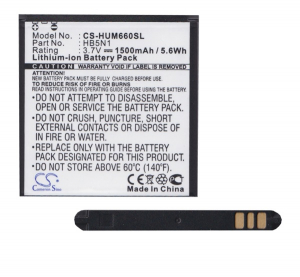 Cameron Sino Li-Ion akku (3.7V/1500mAh, MetroPCS BCC1023 kompatibilis) FEKETE Huawei Ascend Y330 / Ascend G300 (U8815) (CS-HUM660SL)