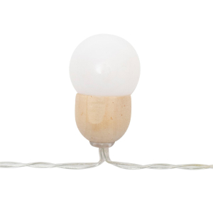 Home  LED-es g&ouml;mb f&eacute;nyf&uuml;z&eacute;r, 20 melegfeh&eacute;r LED, elemes, ~3m hossz, &aacute;tl&aacute;tsz&oacute; vezet&eacute;k, fa + műanyag (MLC20B)