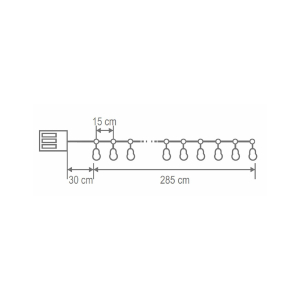 Home  LED-es g&ouml;mb f&eacute;nyf&uuml;z&eacute;r, 20 melegfeh&eacute;r LED, elemes, ~3m hossz, &aacute;tl&aacute;tsz&oacute; vezet&eacute;k, fa + műanyag (MLC20B)