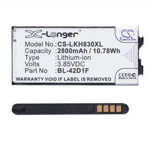 Cameron Sino Li-Ion akku (3.85V/2800mAh, LG BL-42D1F kompatibilis) FEKETE LG G5 (H850) (CS-LKH830XL)