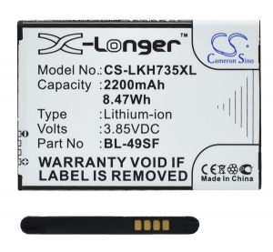 Cameron Sino Li-Ion akku (3.85V/2200mAh, LG BL-49SF kompatibilis) LG G4S Beat (H735) (CS-LKH735XL)