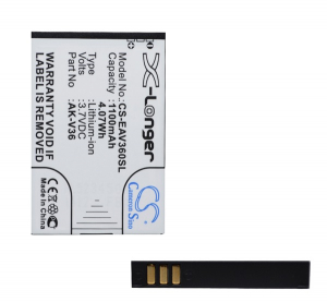 Cameron Sino Li-Ion akku (3.7V/1100mAh, Emporia AK-V35 kompatibilis) FEKETE Emporia Elegance Plus / Elegance (CS-EAV360SL)