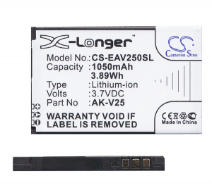 Cameron Sino Li-Ion akku (3.7V/1050mAh, Emporia AK-V25 kompatibilis) FEKETE Emporia Pure (CS-EAV250SL)