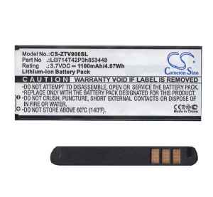 Cameron Sino akku 1100mAh LI-ION (Li3714T42P3h853448 kompatibilis) ZTE Skate (CS-ZTV900SL)