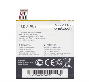 Alcatel akku 1800mAh LI-Polymer  Idol (OT-6030D) "Gigapack csomagol&aacute;s" (TLP018B2 / TLP018B4 / CAC18000)