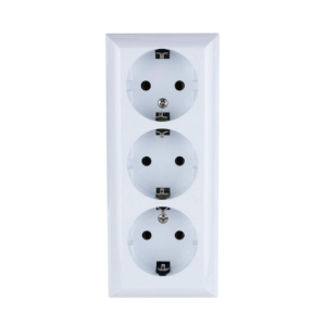 GAO Business Line IP20 3 f&eacute;rőhelyes f&ouml;ldelt aljzat, 3 f&eacute;rőhelyes f&ouml;ldelt csatlakoz&oacute;aljzat, belt&eacute;ri, 230 V~ / 50 Hz / 16 A, feh&eacute;r (0312H)