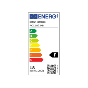 Home LED-es fali/mennyezeti l&aacute;mpa, 1850 lumen, v&aacute;laszthat&oacute; sz&iacute;nhőm&eacute;rs&eacute;klet, belt&eacute;ri kivitel, fekete (RCC1823B)