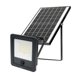 Home napelemes LED reflektor, 112 db SMD LED, 1800lm, mozg&aacute;s&eacute;rz&eacute;kelő, IP65 v&eacute;detts&eacute;g, szol&aacute;rpanel, t&aacute;vir&aacute;ny&iacute;that&oacute; (FLP1800SOLAR)