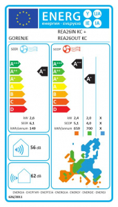 Gorenje Rea Plus REA26IN/REA26OUT split klíma fehér