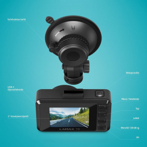 LAMAX T3 Full HD aut&oacute;s menetr&ouml;gz&iacute;tő kamera (LXCDMT3NNNNBA)