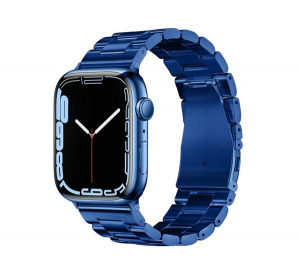 Utángyártott Forcell FA10 Apple Watch 42/44/45/49mm fém szíj, kék (5903396222832)