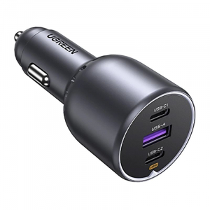 UGREEN EC705 autós töltő 2xUSB-C + USB-A 130W + USB-C kábel 1m (55511)
