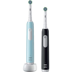 Oral-B PRO1 X-Clean elektromos fogkefe k&eacute;k &eacute;s fekete b&oacute;nusz handle (10PO010403)