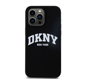 DKNY Liquid Silicone Arch Logo iPhone 12/12 Pro Magsafe h&aacute;tlap tok, fekete (DKHMP12MSNYACH)