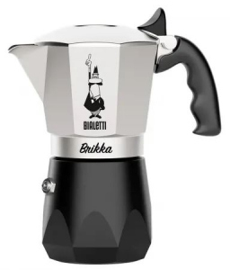 Bialetti Brikka 4 adagos kotyogó fekete-ezüst (7328)