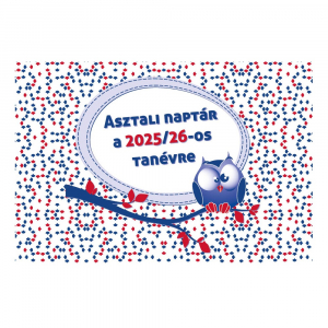 REALSYSTEM Asztali di&aacute;k napt&aacute;r 165mmx240mm, feh&eacute;r lapokkal 2025/2026 tan&eacute;vre  (7836-00)
