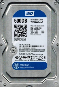 500GB WD 3.5" Blue SATAIII 32MB cache winchester (WD5000AZLX)