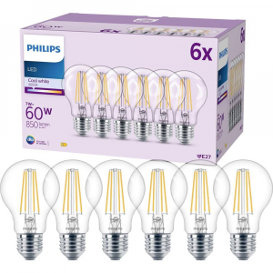 Philips E27 7W LED f&eacute;nyforr&aacute;s semleges feh&eacute;r 6db (9290018150)