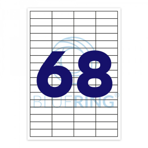 Bluering Etikett c&iacute;mke, 48,5x16,9mm, 100 lap, 68 c&iacute;mke/lap