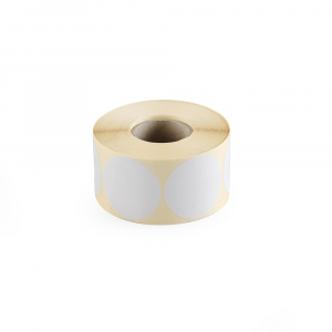 Etikett címke, 50mm, körcímke tekercses 1000 db/tekercs fehér