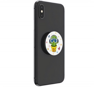 PopSockets telefontart&oacute; (k&eacute;sz&uuml;l&eacute;kre ragaszthat&oacute;, t&ouml;bbfunkci&oacute;s, kaktusz) FEH&Eacute;R (70114)