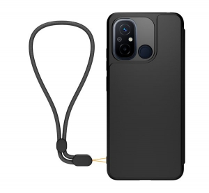 Made for Xiaomi tok &aacute;ll&oacute;, bőr hat&aacute;s&uacute; (FLIP, oldalra ny&iacute;l&oacute;, k&aacute;rtyazseb, asztali tart&oacute; + k&eacute;zp&aacute;nt) FEKETE Xiaomi Redmi 12C (WIFOLIOREDMI12CN)