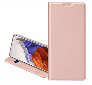 Dux Ducis SKIN PRO tok &aacute;ll&oacute;, bőr hat&aacute;s&uacute; (FLIP, oldalra ny&iacute;l&oacute;, k&aacute;rtyazseb, asztali tart&oacute;) ROZ&Eacute;ARANY Xiaomi Redmi Note 12 5G / Poco X5 5G (GP-136620)