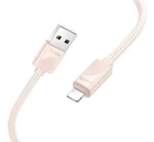 Hoco X114 adatk&aacute;bel (USB - lightning, 2.4A, gyorst&ouml;ltő, 100cm) R&Oacute;ZSASZ&Iacute;N Apple IPAD 2 / iPhone 5 / iPhone 5S (X114_USB_L_P)