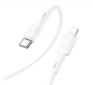 Hoco X83 adatk&aacute;bel (Type-C - lightning, 20W, PD gyorst&ouml;ltő, 100cm) FEH&Eacute;R (X83_W)