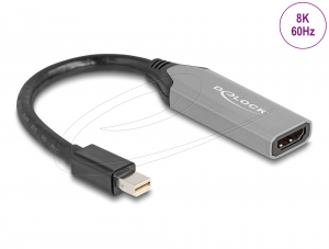 Delock Mini DisplayPort HDMI adapterhez 8K HDR-rel (64331)
