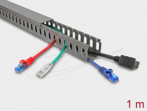 Delock Huzaloz&aacute;si csatorna 40 x 40 mm - hossz&uacute;s&aacute;ga 1 m sz&uuml;rke (22029)