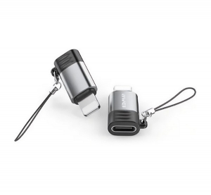 Awei adapter (Type-C aljzat - lightning, adatátvitel és töltés, OTG) VILÁGOSSZÜRKE Apple IPAD mini 2  / IPAD Air / IPAD Air 2 (A11)