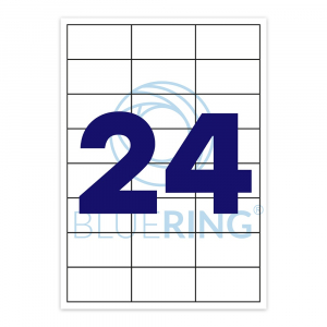 Bluering Etikett c&iacute;mke, 70x36mm, 100 lap, 24 c&iacute;mke/lap