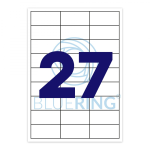Bluering Etikett c&iacute;mke, 70x32mm, 100 lap, 27 c&iacute;mke/lap
