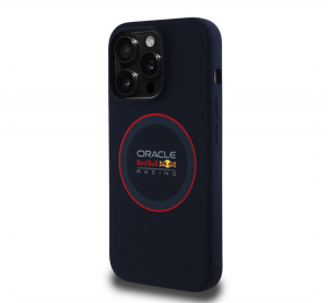 Red Bull Red Ring iPhone 14 Pro szilikon MagSafe tok, tengerészkék (RBHMP14L24SIILVR)