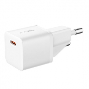 Baseus GaN5 Mini USB-C h&aacute;l&oacute;zati t&ouml;ltő 20W + 1m k&aacute;bel feh&eacute;r (P10110900213-01)