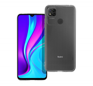 Utángyártott Clear 2mm Xiaomi Redmi 9C tok, átlátszó (kamera védelemmel)