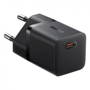 Baseus GaN5 Mini USB-C h&aacute;l&oacute;zati t&ouml;ltő 25W fekete (P10110909113-00)