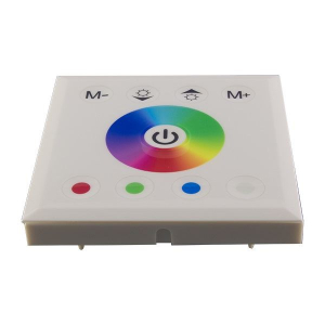 Optonica LED dimmer fali feh&eacute;r &uuml;vegpanel RGB szalaghoz &eacute;rintő vez&eacute;rl&eacute;ssel (AC6319)